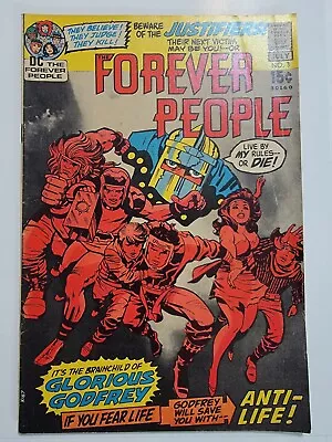 Buy THE FOREVER PEOPLE #3 FN 4th App. Of DARKSEID 1970 1st App. Of Glorious Godfrey  • 31.86£