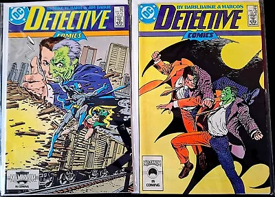 Buy DETECTIVE COMICS #580 #581 VF/NM BATMAN TWO FACE 2-PART STORY Mike Barr 1987 DC • 7.99£
