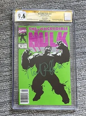 Buy The Incredible Hulk 377 CGC SS 9.6 Signed Mark Ruffalo 1st Appearance Prof. Hulk • 476.61£