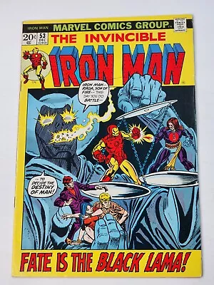 Buy Invincible Iron Man 53 Marvel Comics Jim Starlin Art 1st App Black Lama 1972 • 23.83£