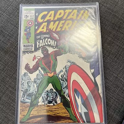 Buy Captain America #117 1969 1st App. And Origin Falcon • 482.57£