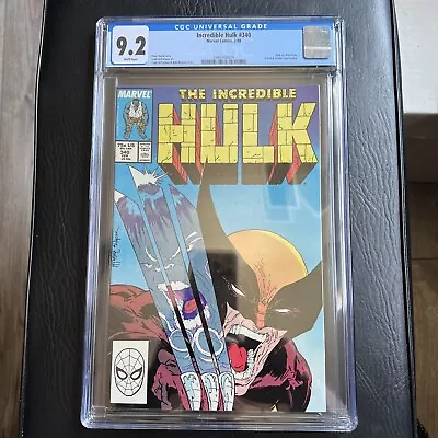 Buy Incredible Hulk #340 CGC 9.2 Hulk Vs Wolverine, X-Men & Leader App.  2/88🔥💥🔑 • 180.14£