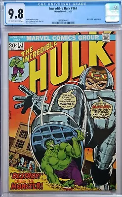 Buy Incredible Hulk  #167  Cgc  9.8  1973 M.O.D.O K. • 630.65£