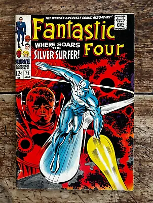 Buy Silver Age Marvel Comic - FANTASTIC FOUR #72 - 1968- Silver Surfer - Cents - VG • 60£