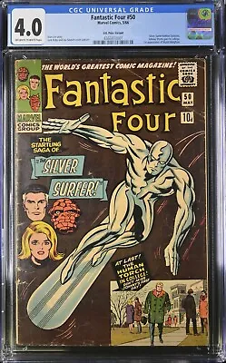 Buy Fantastic Four 50 1966 CGC Graded UK Price Variant Low Census, Silver Age • 400£