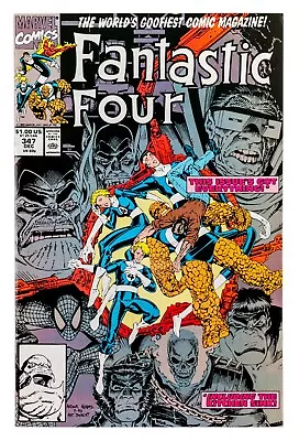 Buy Fantastic Four #347 (1990 Marvel) 1st Team App. Spider-Man, Wolverine, Hulk! NM- • 6.72£