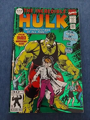 Buy The Incredible Hulk #393 May, 1992 30th Anniversary Issue, Marvel Comics • 3.92£