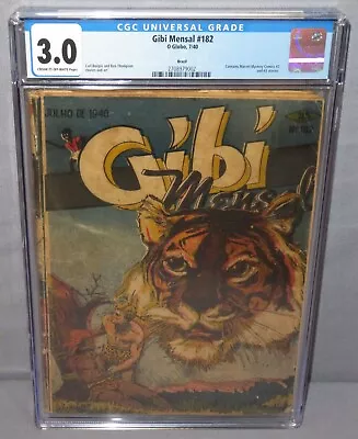 Buy GIBI MENSAL #182 (Marvel Mystery Comic #2 & 3) CGC 3.0 GD/VG O Globo 1940 Brazil • 1,192.50£