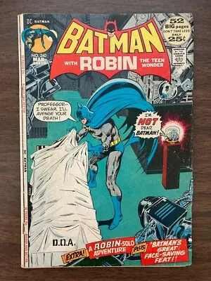 Buy Batman #240 1972 DC Ra’s Al Ghul And Talia Neal Adams Cover 4.5 MID GRADE KEY • 15.88£