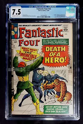 Buy Fantastic Four #32 CGC 7.5 Jack Kirby Art, Death Of Dr. Storm • 177.88£