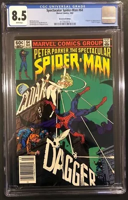 Buy Spectacular Spider-Man #64 CGC 8.5 Newsstand 1st Cloak & Dagger • 63.08£