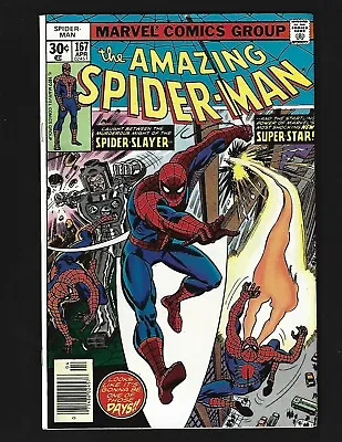 Buy Amazing Spider-Man #167 VF 1st Will-O'-The-Wisp 1st Bart Hamilton Spider-Slayer • 13.59£