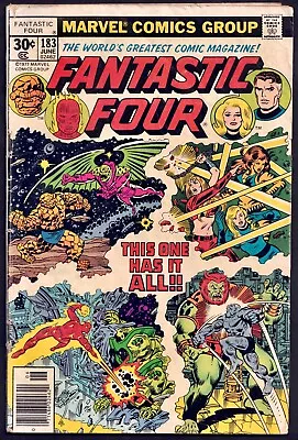 Buy Marvel Comics Fantastic Four #183, ‘Battleground: The Baxter Building’ June 1977 • 7£