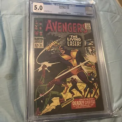 Buy Avengers #34 (1966) - Cgc Grade 5.0 - 1st Appearance Of The Living Laser! • 51.39£