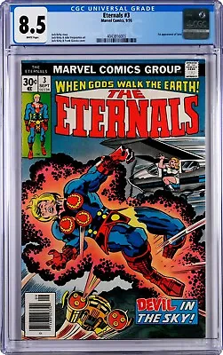 Buy Eternals #3 CGC 8.5 (Sep 1976, Marvel) Jack Kirby Story, Ikaris, 1st Sersi App. • 40.21£