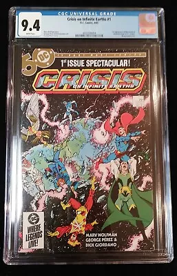 Buy Crisis On Infinite Earths #1, CGC 9.4, Direct Edition April 1985, George Perez • 47.93£
