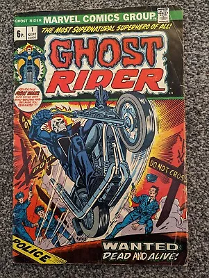 Buy Ghost Rider 1. Marvel 1973. Johnny Blaze, 1st Appearance Son Of Satan/Hellstrom • 150£