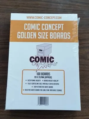 Buy 100 X GOLDEN AGE SIZE COMIC CONCEPT COMIC BOOK (  BACKING BOARDS ) • 17.99£