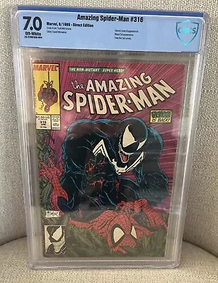 Buy The Amazing Spider-Man #316 First VENOM Cover Marvel Comics 1989 CBCS 7.0 • 87.90£