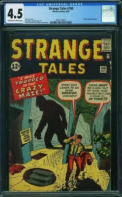 Buy Strange Tales #100 (CGC 4.5 OW/W) 1962 Pre-Hero Marvel • 106.64£