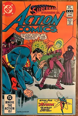 Buy Action Comics #532 By Wolfman Swan Superman Clark Kent Atom Andru Cover NMM 1982 • 6.32£