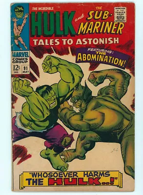 Buy Tales To Astonish 91 W/1st Full Abomination Cover And 1st Full App. Discounted • 26.46£