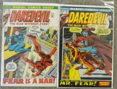 Buy Daredevil #90 & #91 1st App. Mr. Fear W/ Black Widow Marvel Comics 1972 • 35.98£