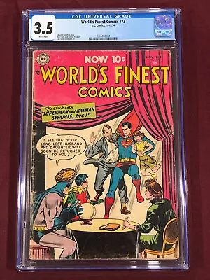 Buy World's Finest 73 Cgc 3.5 Ed Hamilton Win Mortimer 1954 Batman Superman • 222.36£