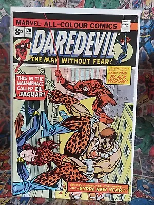 Buy Daredevil #120 FN+ Marvel 1975 Black Widow, 1st El Jaguar • 9.95£
