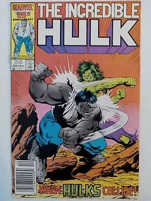 Buy Incredible Hulk # 326 Newsstand Marvel 1986 Green Vs Grey Gray Al Milgrom • 3.99£