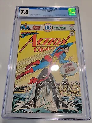 Buy Action Comics #456 1976 CGC 7.0 Bronze Age Shark Green Lantern • 66.65£