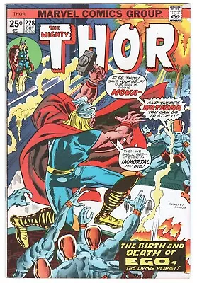 Buy Thor #228 ~ MARVEL 1974 ~ Ego The Living Planet  F/VF • 9.59£