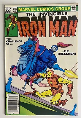 Buy Iron Man 163 Newsstand -1st Cameo App Obediah Stane -luke Mcdonnell Cover 1982 • 7.99£