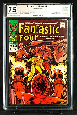 Buy FANTASTIC FOUR #81 PGX 7.5 VF- SS Signed By Writer STAN LEE + FREE CGC !!! • 948.35£