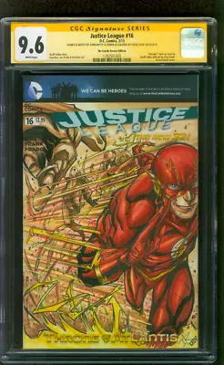 Buy The Flash 1 CGC SS 9.6 Justice League Original Art Sketch CW TV 3/13 • 142.30£