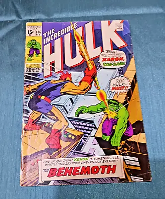 Buy Incredible Hulk #136 📖 Marvel 1971 Bronze Age, Conway/Thomas/Trimpe. FN+ (6.5) • 23.49£