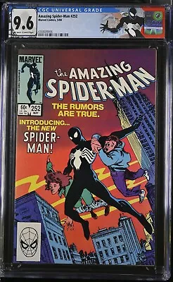 Buy Amazing Spider-Man 252 CGC 9.6 White Pages Custom Label 1st Black Venom Costume! • 357.45£