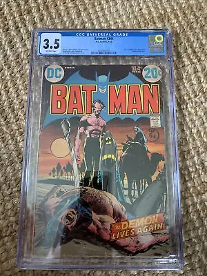 Buy Batman #244 CGC 3.5 Classic Cover Neal Adams DC Comic 1972 • 159.99£