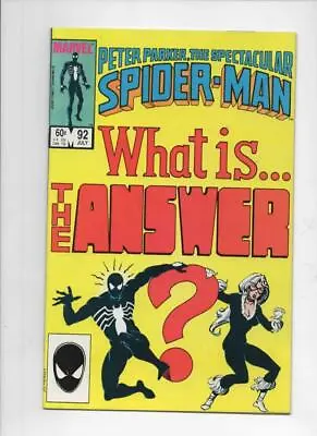 Buy Peter Parker SPECTACULAR SPIDER-MAN #92 VF/NM, Black Cat 1976 1984 More In Store • 7.90£