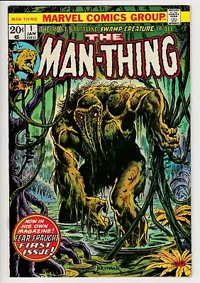 Buy The Man-Thing #1 • 1974 • Vintage Marvel 20¢ • 2nd Appearance Of Howard The Duck • 70£