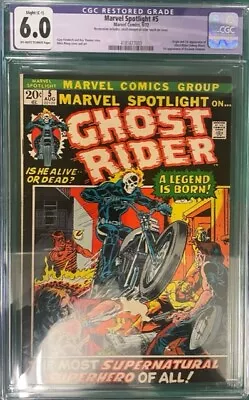 Buy Marvel Spotlight  #5  Cgc 6.0 Restored  Off White To White  (1st Ghost Rider) • 1,200£