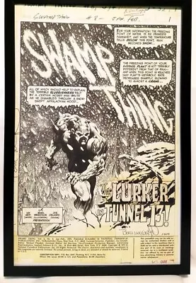 Buy Swamp Thing #8 Pg. 1 By Bernie Wrightson 11x17 FRAMED Original Art Poster DC Com • 47.99£