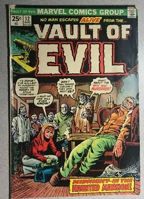 Buy VAULT OF EVIL #12 (1974) Marvel Comics Horror VG • 11.03£