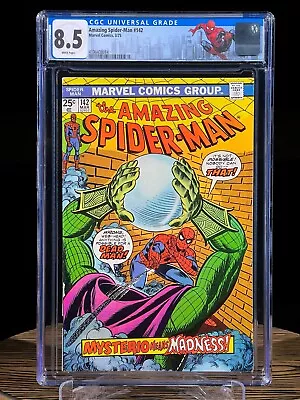 Buy AMAZING SPIDER-MAN #142 CGC 8.5 Appearance Mysterio Dan Berkhart Marvel • 100.53£