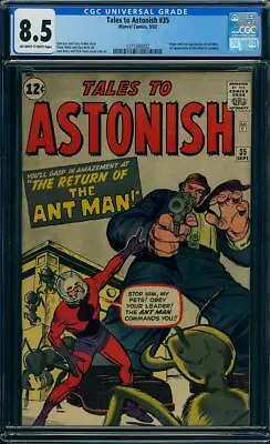Buy Tales To Astonish #35 CGC 8.5 VF+ Unrestored Marvel 1st Ant-Man Costume OW/W Pgs • 9,854.54£