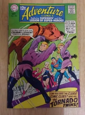 Buy Adventure Comics #373 Sharp Fn+ 1968 Adams Cov Coming Of Tornado Twins! • 19.77£