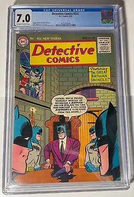 Buy Detective Comics #222 (CGC 7.0)FN/VF, 1955,Batman/Robin,Free US Ship, Sprang Art • 619.25£