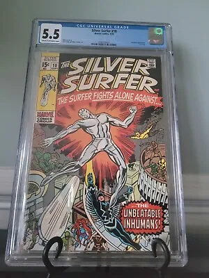 Buy Silver Surfer #18 CGC 5.5 Marvel Inhumans Appearance Last Issue  • 56.30£