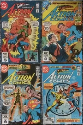 Buy Action Comics #523 #524 #525 #526 (dc 1981) Superman Nm- White Pages • 15.99£