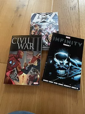 Buy 3 Marvel Graphic  Novels - Avengers Versus Amen, Infinity Vol 1 And Civil War 2 • 5£